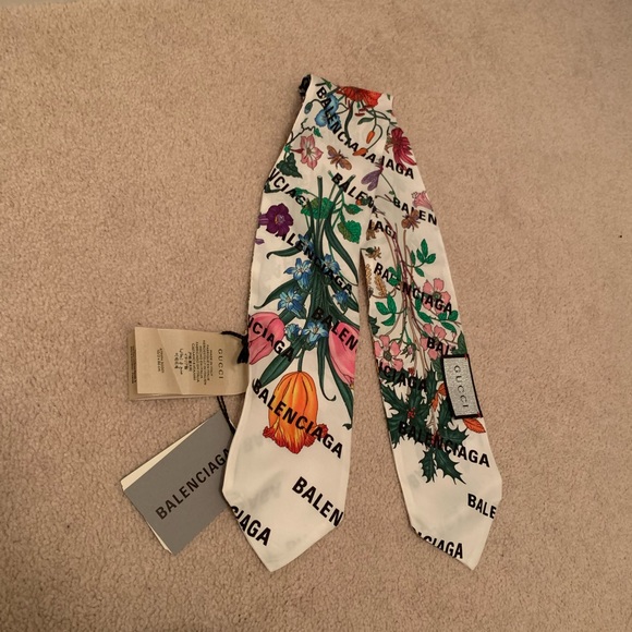 Gucci x Balenciaga floral twilly - Picture 4 of 7